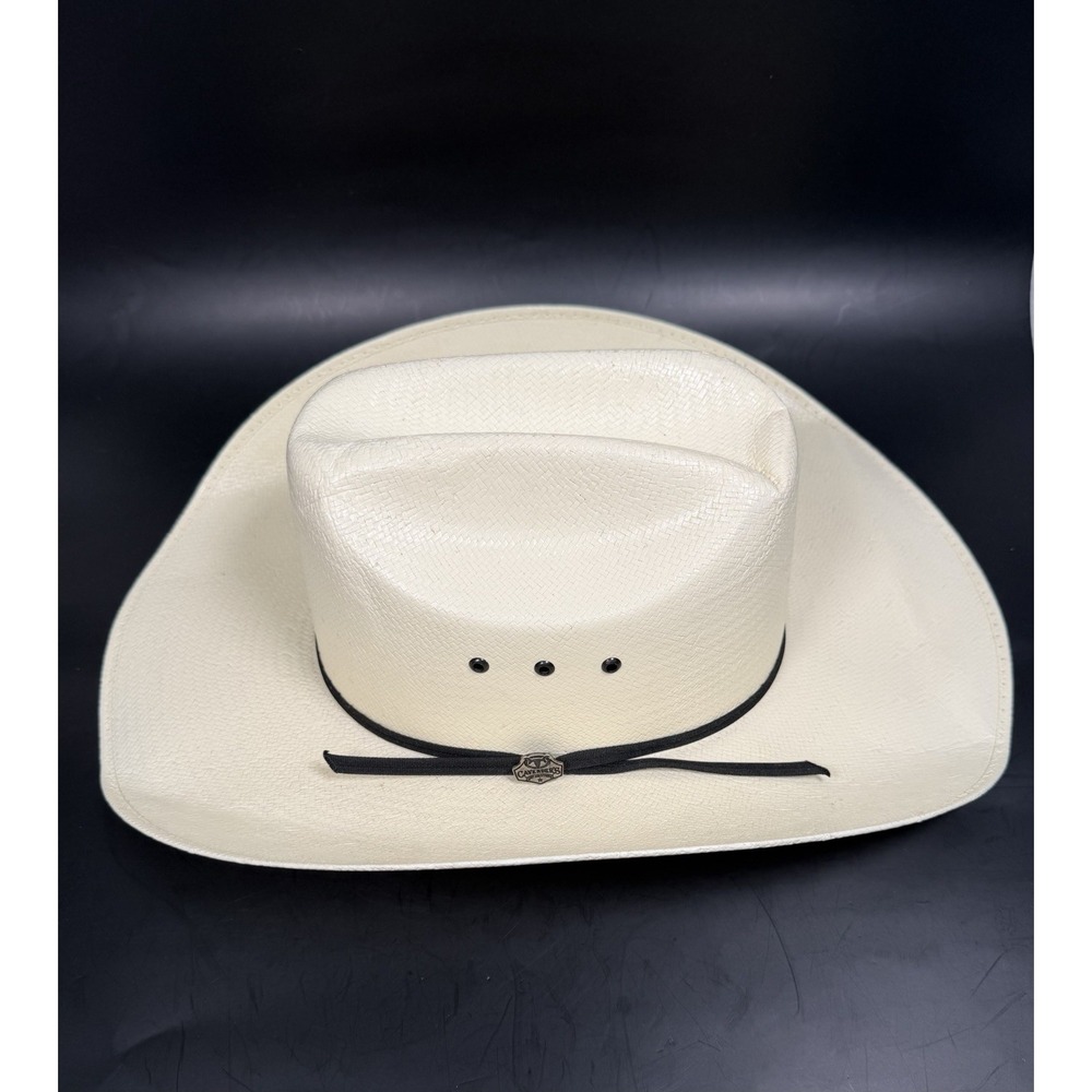 Cavenders Ranch Collection 5X Straw Cowboy Hat Natural Long Oval 7 1/2